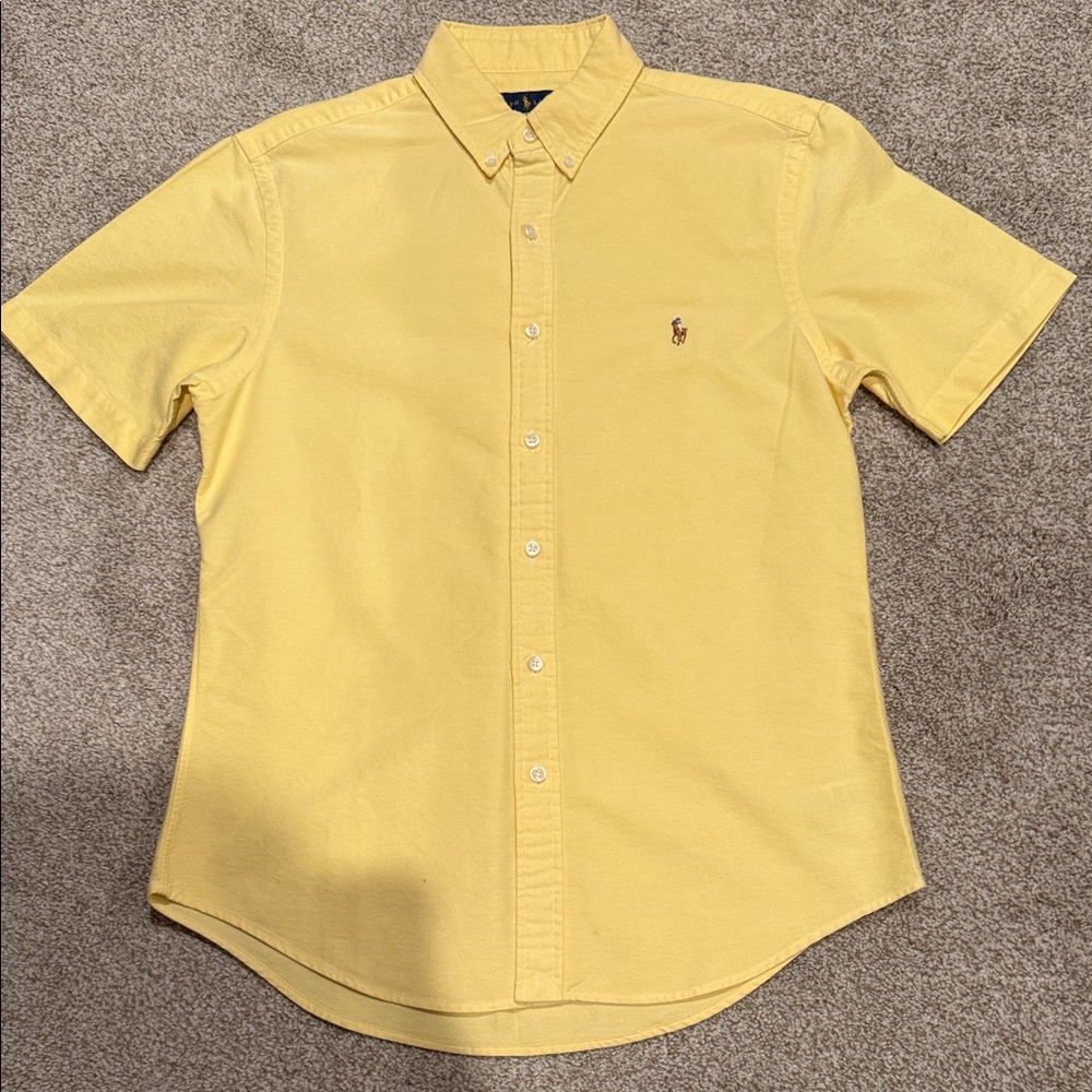 Polo by Ralph Lauren Men's Casual Yellow Button Down Shirt